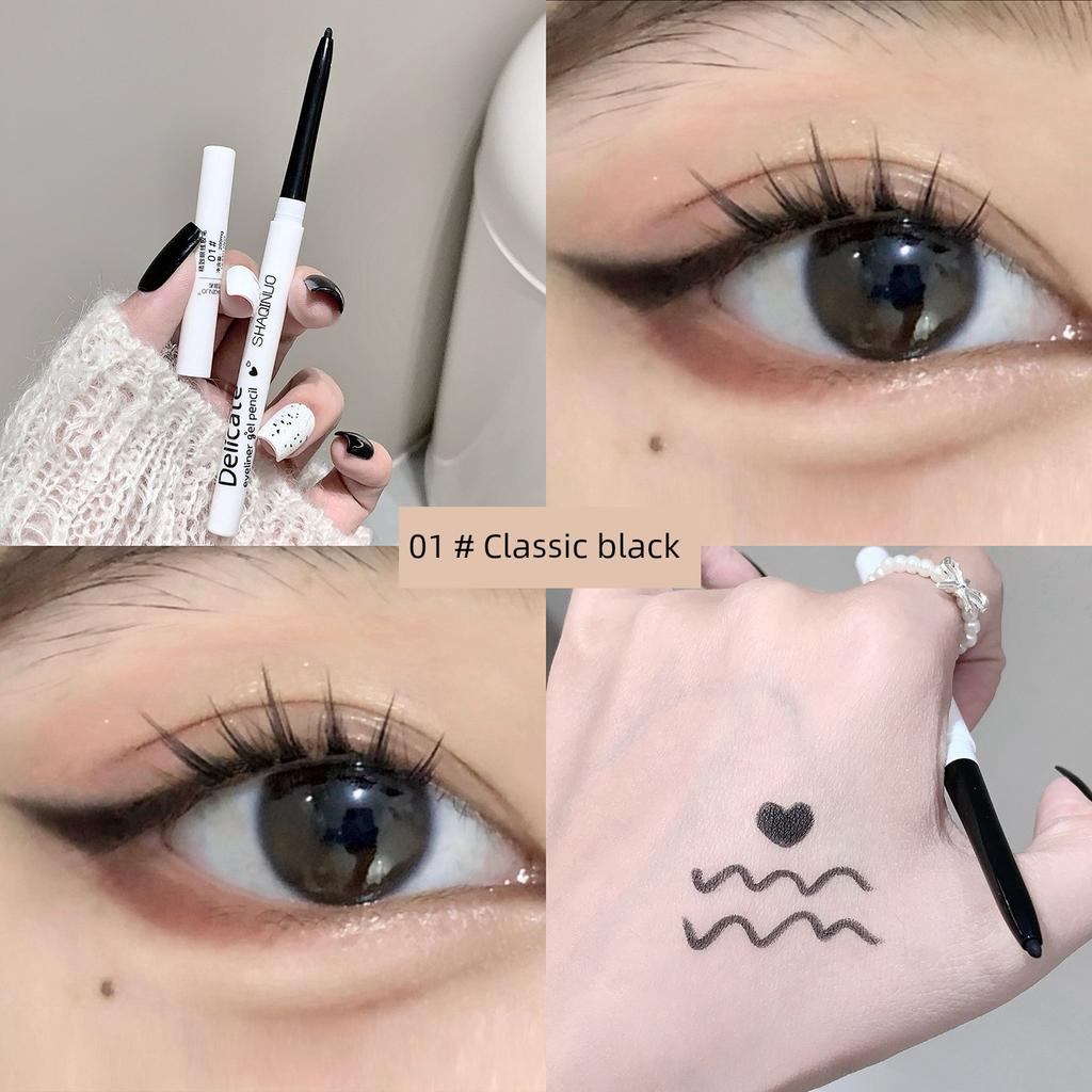 Beginners, Give It a Try! Shaqinuo Eyeliner Gel Pen That Doesn'T Smudge, Applies Well, Is Waterproof, Sweat-Proof, and Natural-Looking
