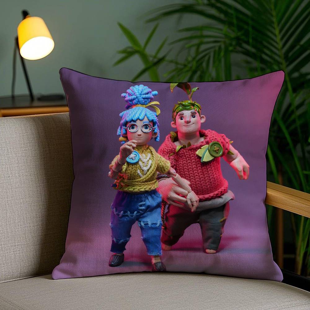 Pillow Case Game It T-Takes Two Sofa Short Plush Double-sided HD Printing Room Home Office Gift Cushion Cover