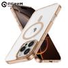 Роскошный прозрачный чехол Desert Gold для iPhone 16 15 14 13 12 Pro Max 16 Plus, акриловый прозрачный чехол TPU Magsafe Magnetic Phone Cover