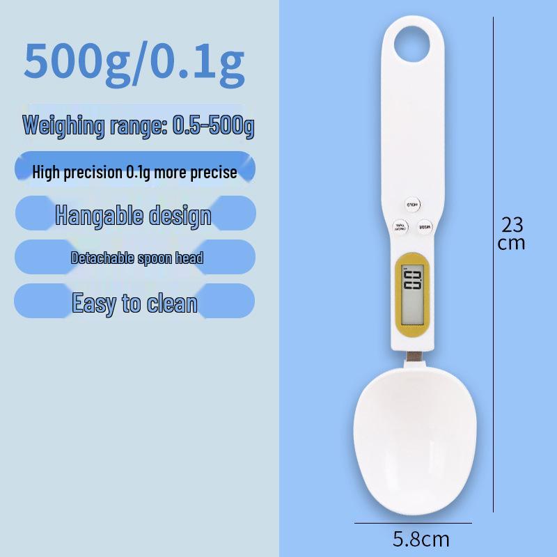 Мини-весы-ложка с USB-зарядкой, 0,1 г - Идеально для детского питания, корма для кошек и собак и выпечки