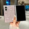 Применимо к Samsung zfold1 чехол для широко складывающегося мобильного телефона цвет светло-роскошный узор ракушки двойная центральная ось всесторонний защита от падения