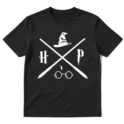 Harry Potter Glasses Moving Logo Funny Graphic T-shirt, Unisex Fashion High Quality Short Sleeve Women And Men T-shirt