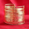 Non Precious Metal Gold Plated Stylish Kada Bangle Cuff Bracelet for Women