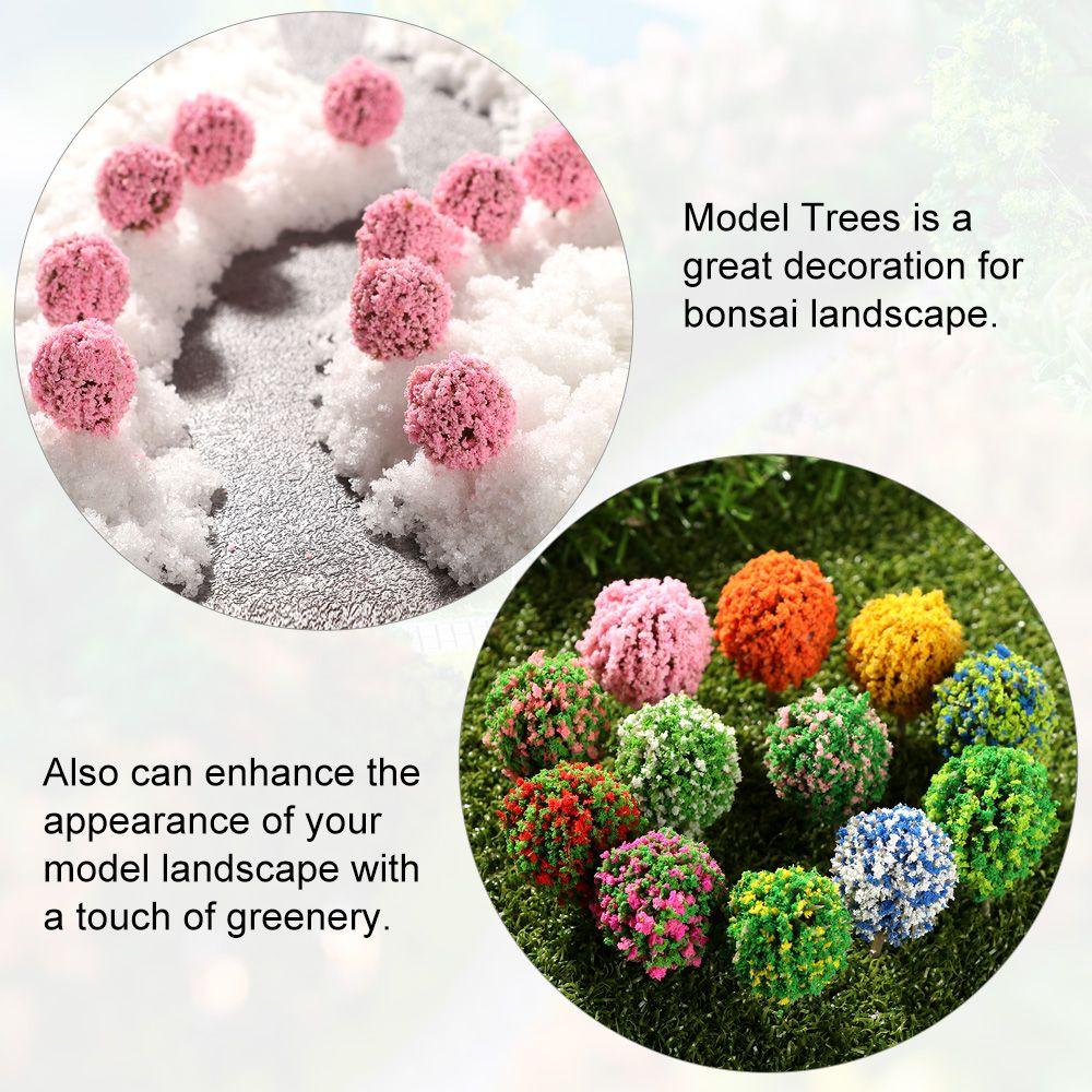 Искусственные пейзажи Деревья Железная дорога Украшение Здание Ландшафтные аксессуары Миниатюрное цветочное дерево