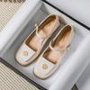 Fashion Women's Mary Jane Shoes Spring 2024 Ladies Casual High Heels Flower Design Korean Style Low Heel Chunky Heel Office and Party