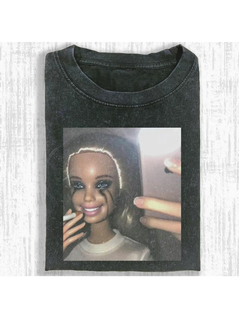 Men'S & Women'S Heavyweight 230gsm Vintage Washed T-Shirt - Black Retro Streetwear Tee, Soft Breathable Fabric for Everyday Casu