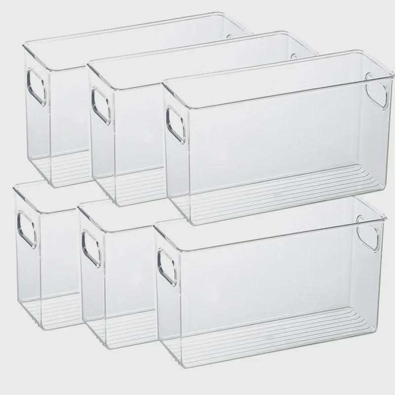 Refrigerator Storage Drawer Box, Food-Grade Transparent PET Basket