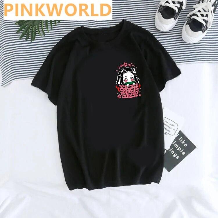Japanese Anime Cartoon Funny Fashioin WoUnisex T-shirt Print Ladies T-shirt Casual Basis O-collar Black Shirt Short Sleeve Tshirt