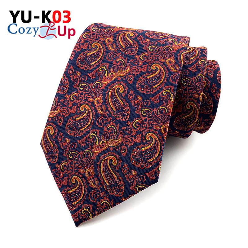 3.15" Fashion Striped PaisleyTies Men Necktie for Wedding