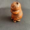 Chinese Boxwood Carving Exquisite Lovely Tiger Statue Room Decor Interesting Art