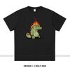 Cute Cartoon Alligator Printed Unisexs Tshirt 100 Cotton Oversized Funny Animal Graphic Tees For Unisex Summer Casual Tops