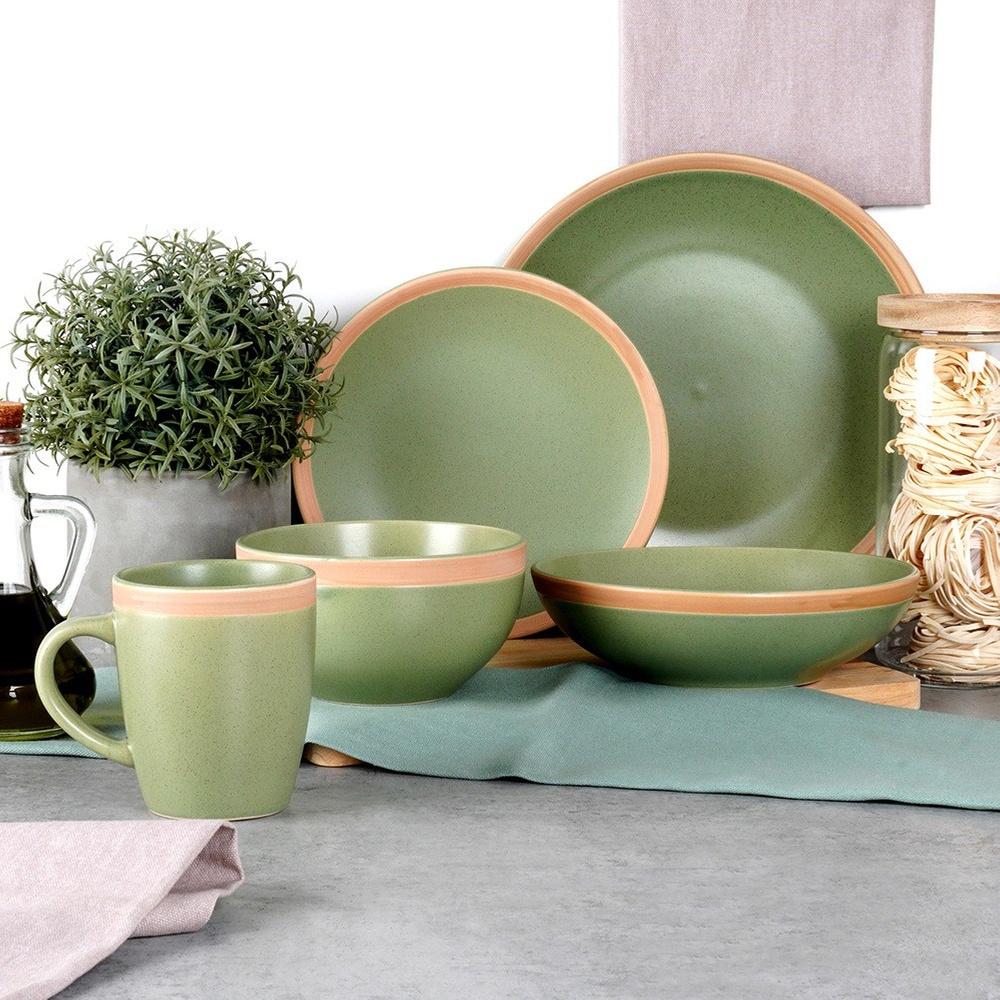 Small Dessert Plate for Cake, Desserts, Snacks, Green, 21 cm