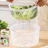 Salad Spinner Vegetable Dryer Large Capacity Vegetable Dehydrator Manual Vegetable Salad Spinner Drain Basket for Washing Greens Berries