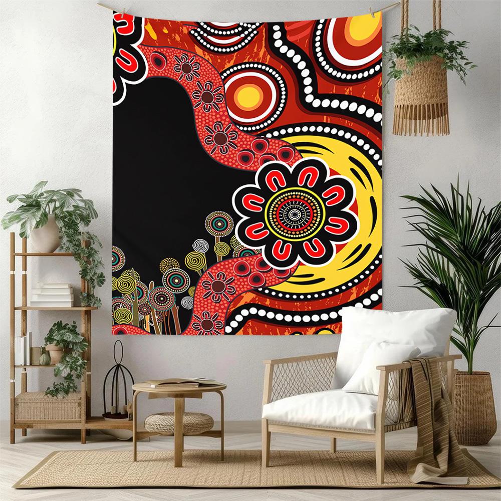 Australian Aboriginal Style Wall Decor Tapestry Art For Pet Memorial Birthdaywedding Party Backdrop Family Gift
