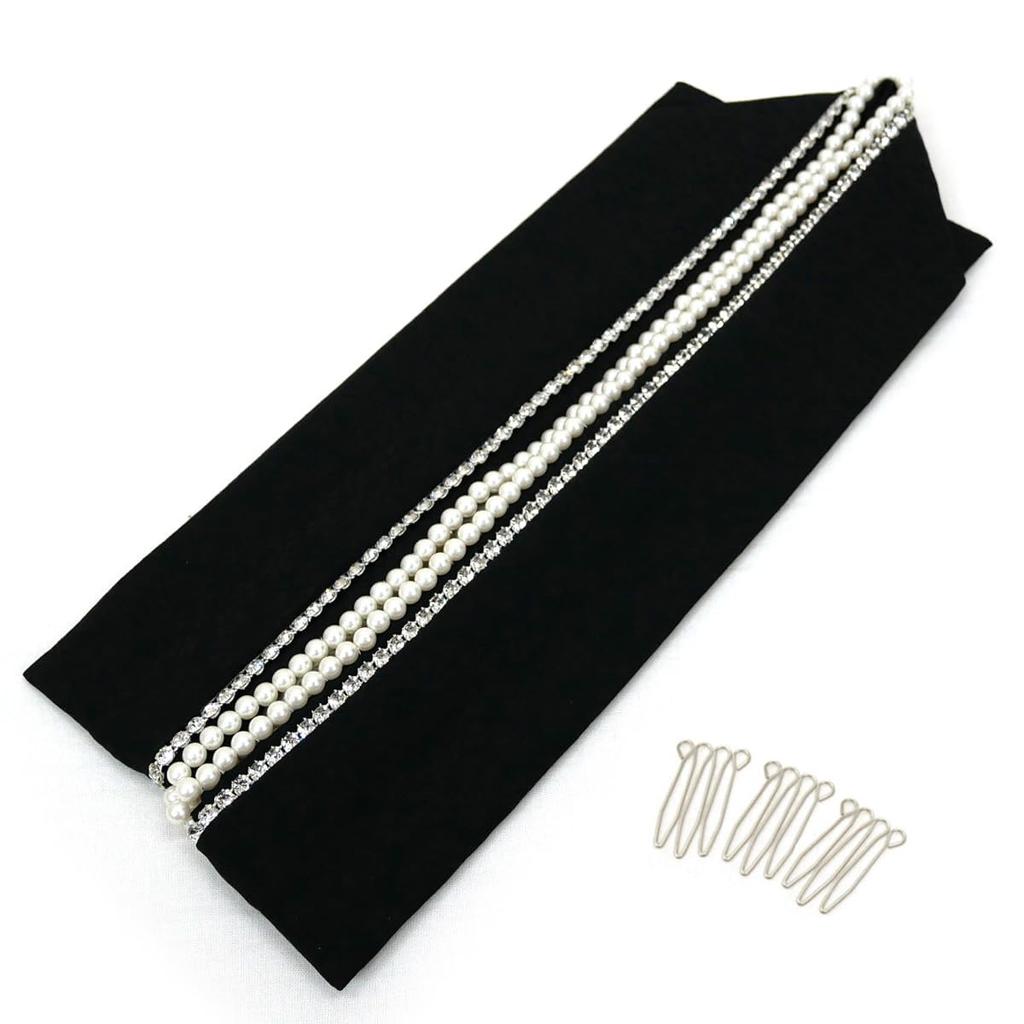 Многослойные жемчужные булавки, сделанные в Visiting Stylish Lace Церемония совершеннолетия [Kyoto Usagido] Воротник, бусины, стразы, Япония, фурисодэ, кимоно, кимоно,