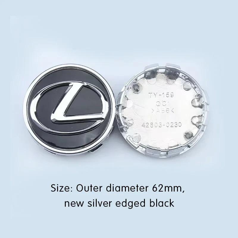 4pcs 62mm Wheel Hub Center Caps For Lexus Badge Cover Hubcaps for NX200T ES200 ES350 IS300 RX240 GS450h LS500h Car AccessoriesMA0