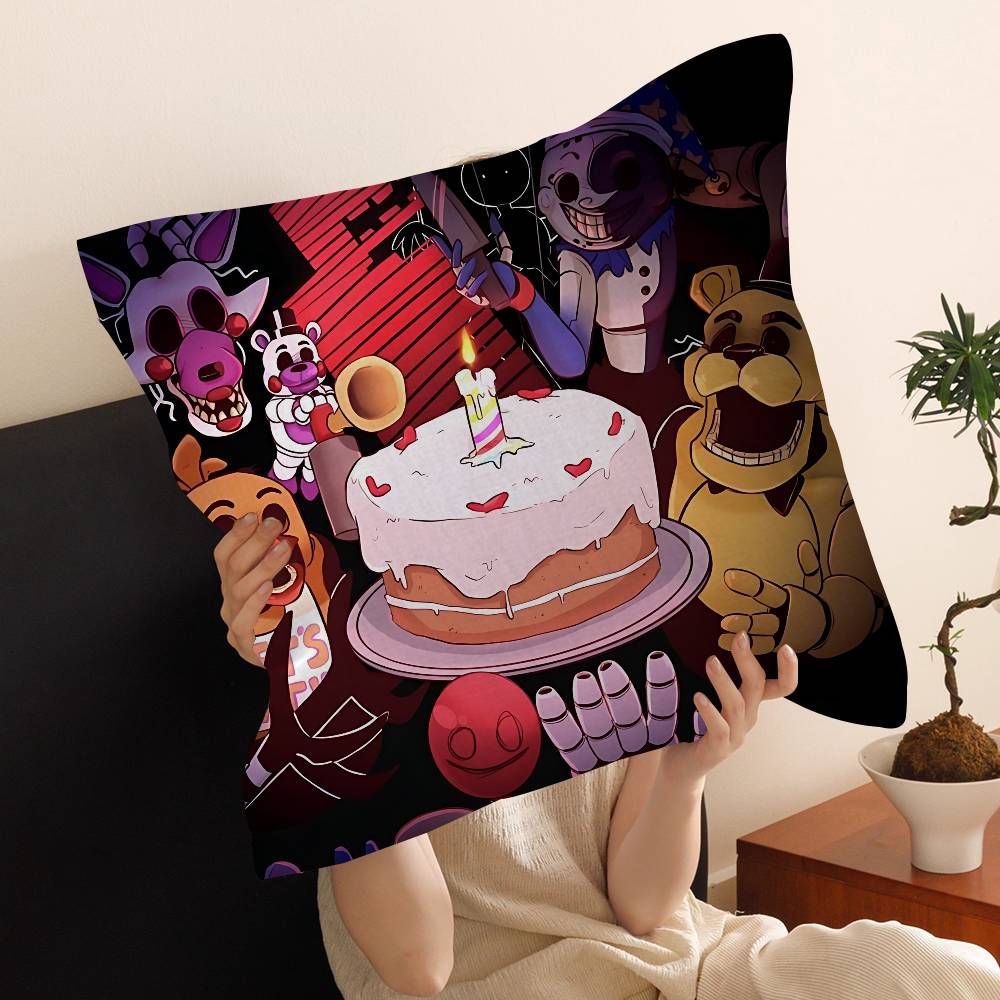 F-FNAF Пять ночей с Фредди Наволочки Мультяшные Декоративные для Дивана Домашние Двусторонние Короткий Плюш Милый Чехол для Подушки