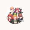 32/44/58MM  Anime Ichika Nino Miku Yotsuba Itsuki Badge Cartoon Round DIY Brooch for Clothing Backpack Coat Decorative Accessories