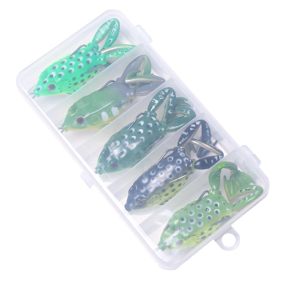HENGJIA Frog Fishing Lures for Bass Weedless Fishing Lures Top Water Frog Lures for Bass Fishing Perfect Lifelike Surface Bass L