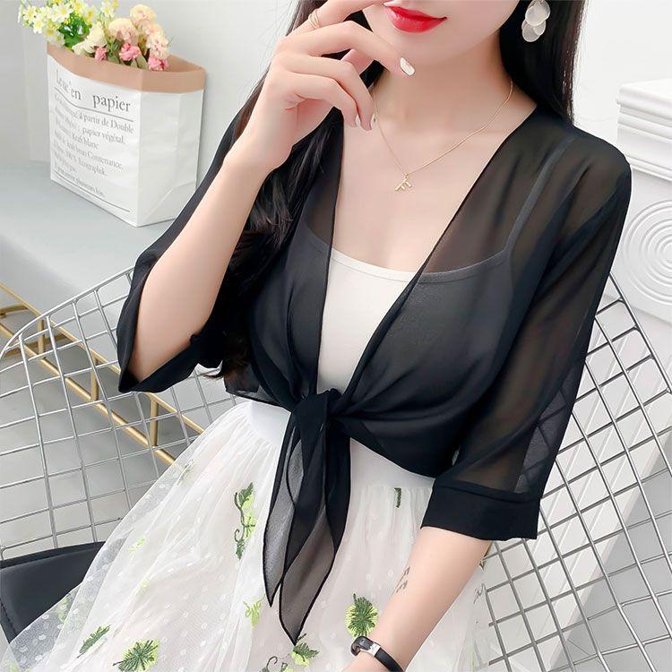 Short Jacket Plus Size Women's Lace Sun Protection Clothing Women's Thin Summer Cardigan Shawl Outer Outfit