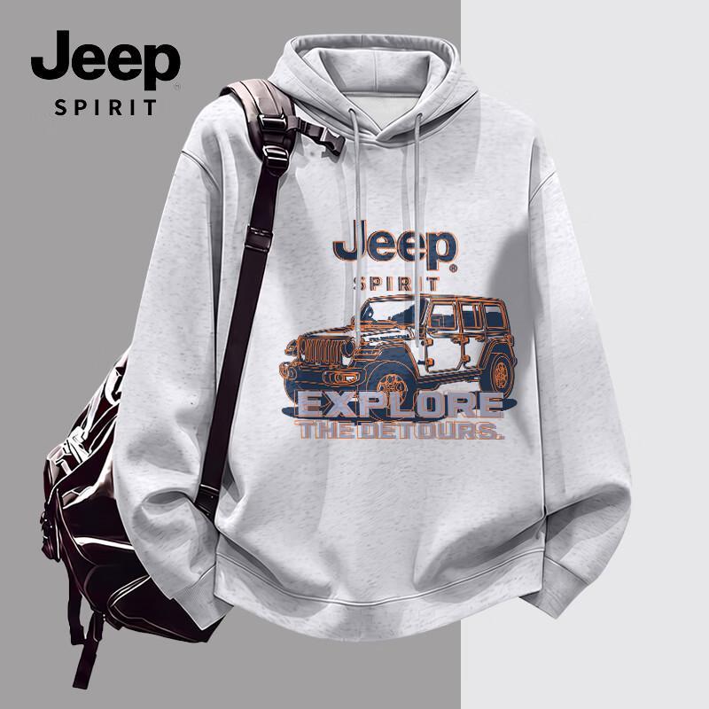Мужская классическая толстовка с капюшоном свободного кроя JEEP SPIRIT