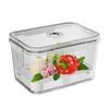 Fruit Containers For Fridge Fruit Preservation Box With Lids & Handle Clear Produce Saver With Removable Drain Tray Meal Prep