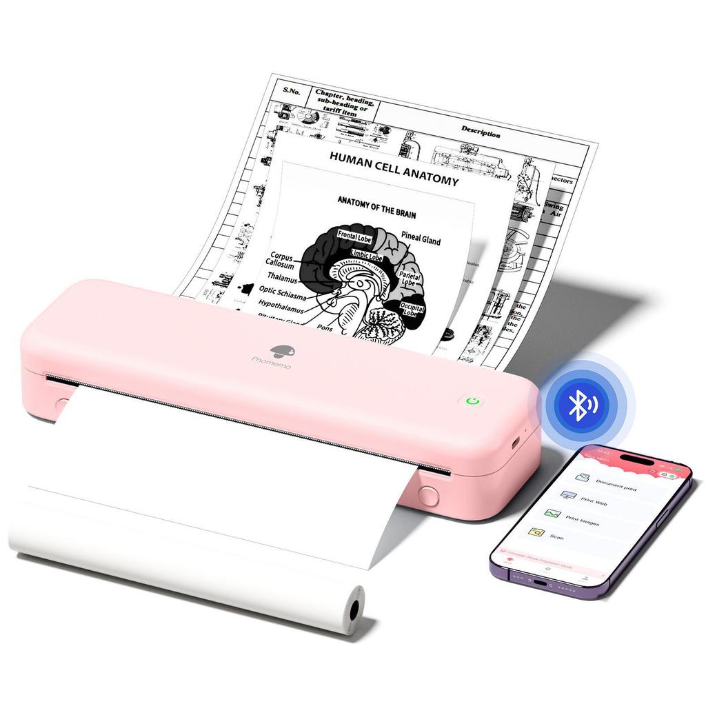 Phomemo M08F A4 черно-белый термопринтер - мини-домашний офис и принтер для татуировок