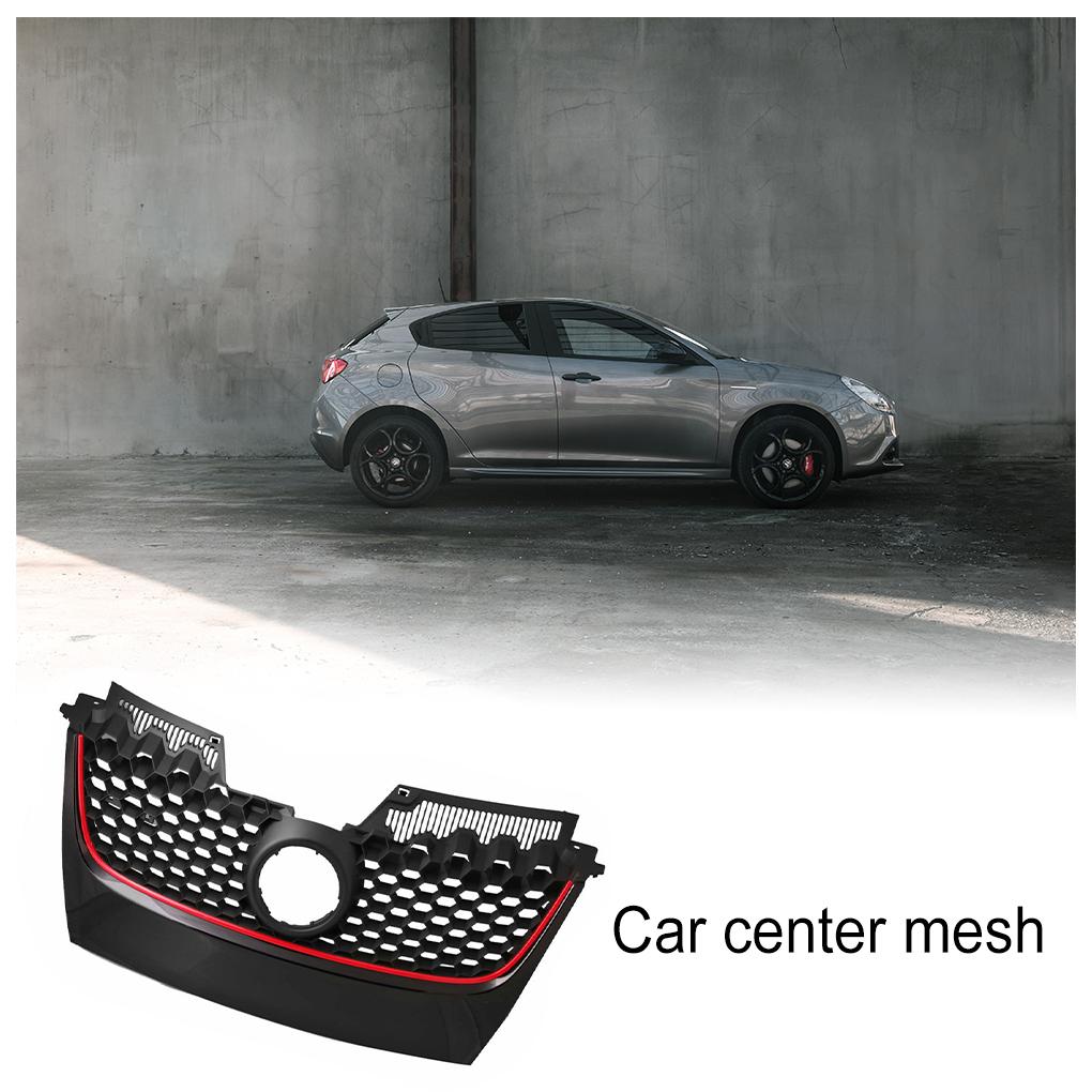 Car Bumper Grille for VW Golf 5 MK5 V GTI 2006-2009 PVC Rust-proof Shakeproof Front Grilles Guard Protector Cover Bumper Grille