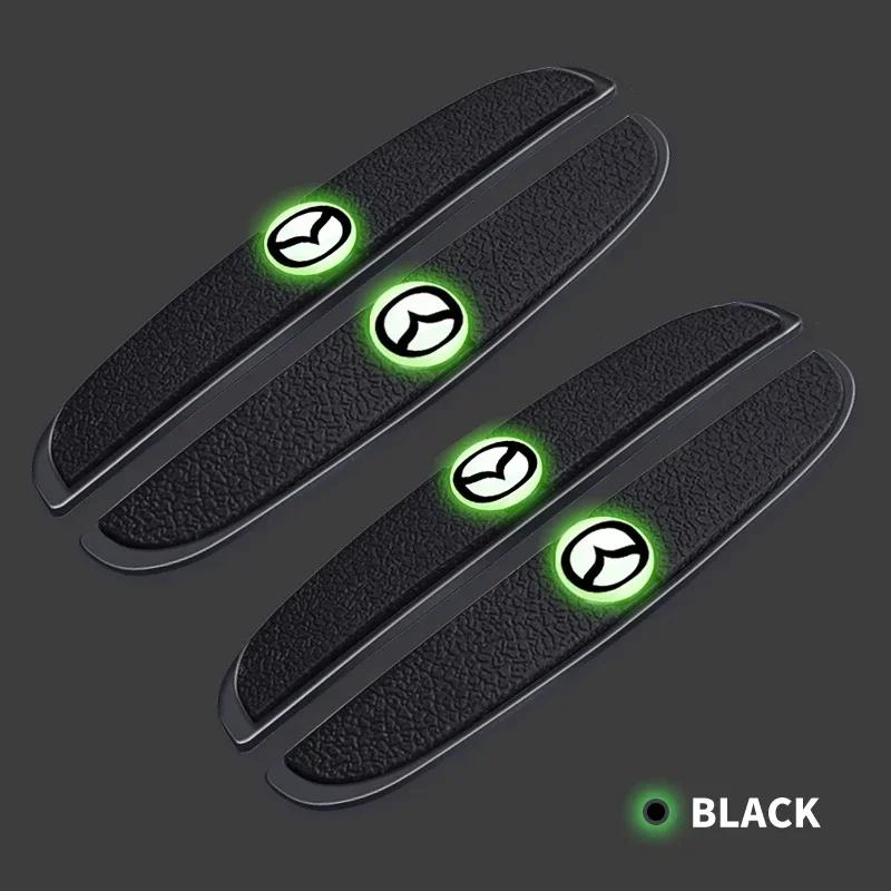 4pcs Car Door Anti-collision Bumper Strips Luminous Sticker For Mazda 6 3 CX5 2 CX7 Demio Atenza Axela MX30 CX30 CX3 CX9 MX5 RX8