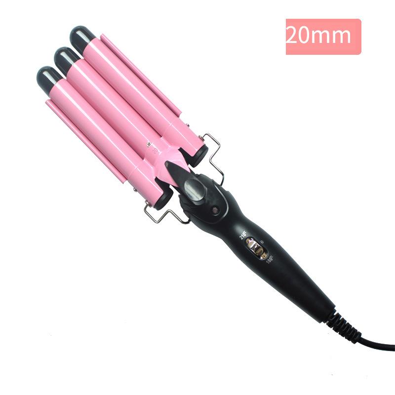 Палка для завивки дома Палочка для яичного рулета Золотая щипцы для завивки с тремя трубками Большая волна Электрическая палочка для завивки Шина