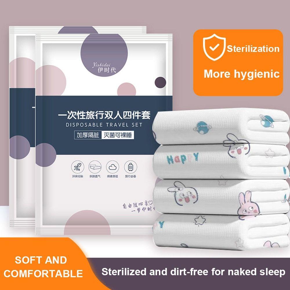 Dirty Proof Duvet Cover Pillowcase 3 / 4-Piece Isolation Sheets Sleeping Bag Quilt Cover Travel