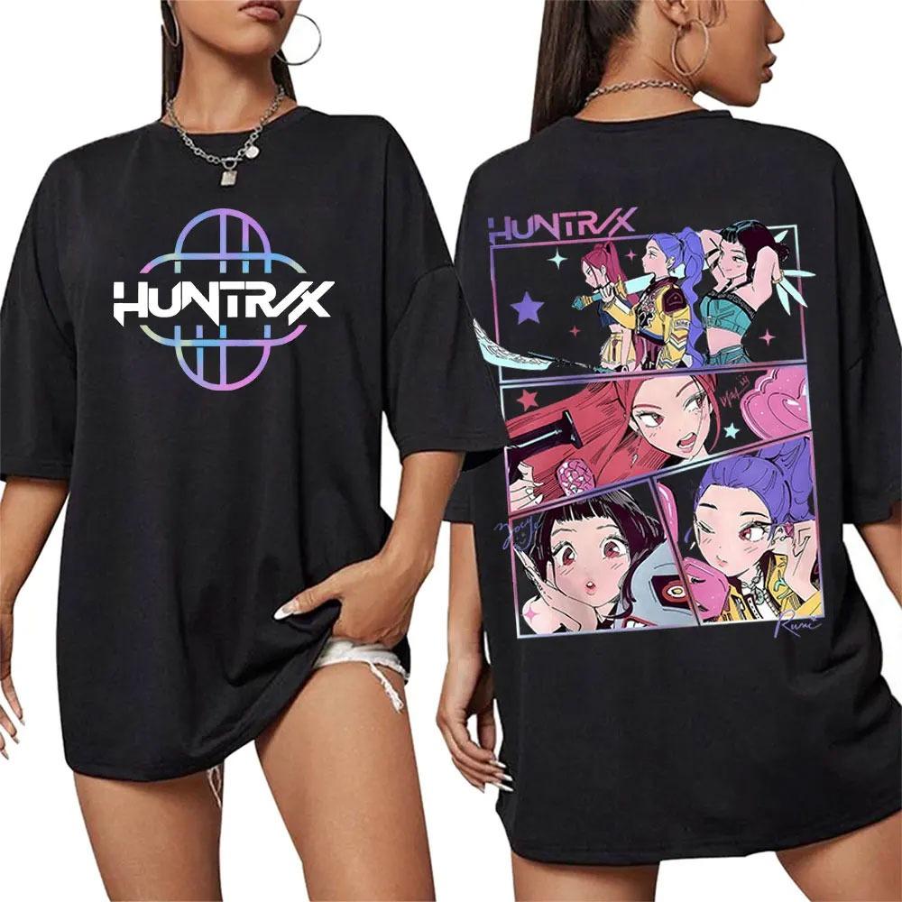K-pop Охотники на демонов Руми Мира Зпей 2025 Фильм Графическая футболка Мужская Женская Харадзюку Высокое качество Оверсайз Хлопковая футболка Уличная одежда