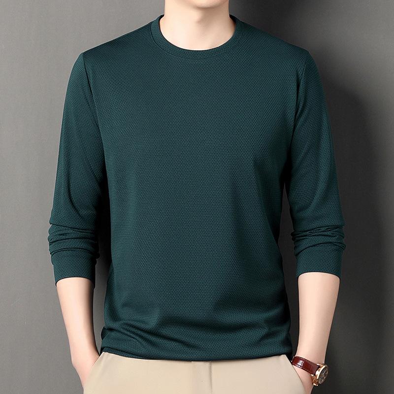 Мужская футболка высокого качества из полиэстера с принтом, подростковые топы, рубашка с круглым вырезом, модная новинка с длинным рукавом