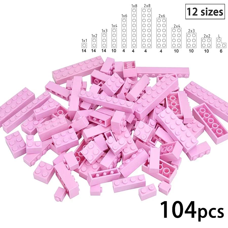 DO IT YOURSELF Plastic Material Construction Bricks Figures 25pcs Thick Blocks 2x4 Dots Dimension Works With featuring 3001 Learning Creativity Toy