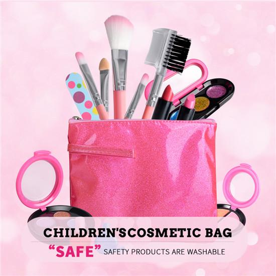 12 Pc Kids Makeup Set Washable Makeup For Girls Makeup Toys Girls Princess Dress Up Cosmetics With Stylish Bag