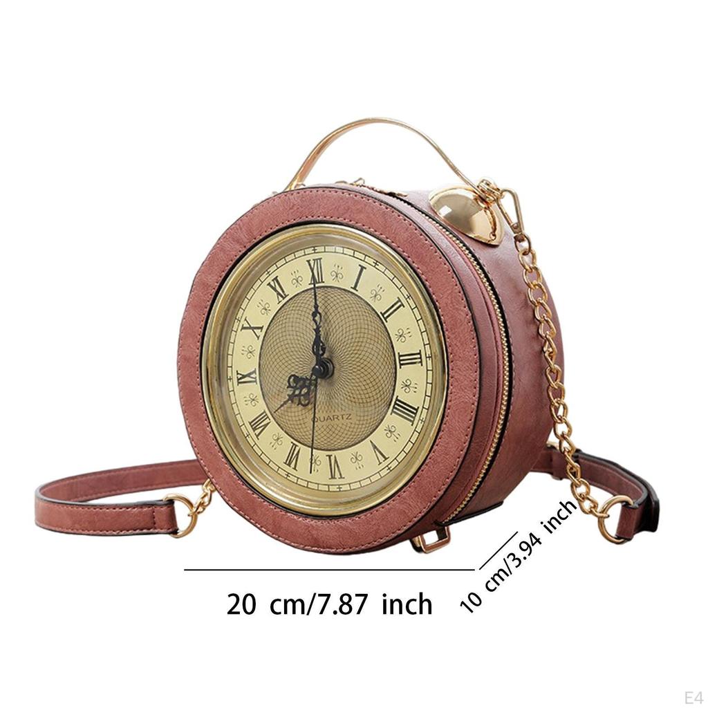 Clock Purse and Handbag Fashion Womens Shoulder Bag