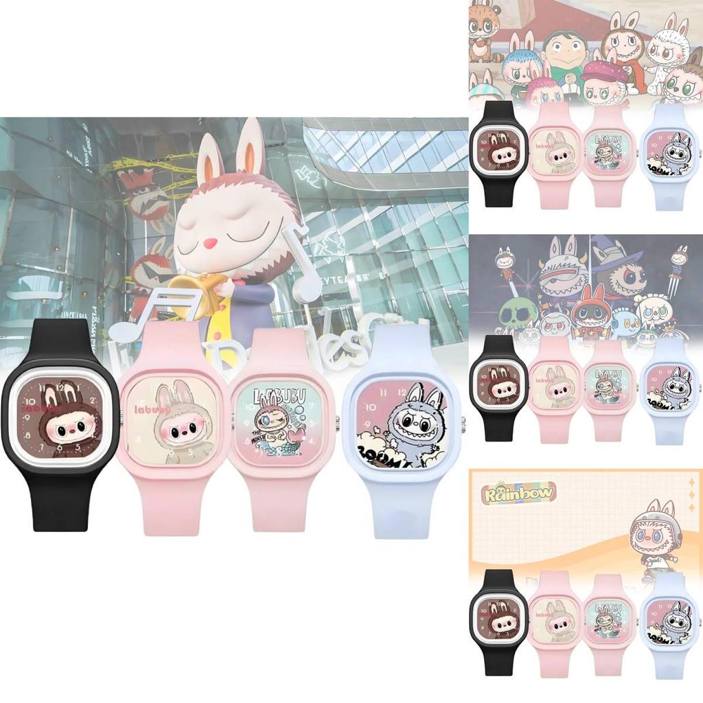 Модные детские часы с мультяшным дизайном Bubble Mart, высококачественный мягкий силиконовый ремешок-желе