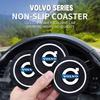 2Pcs Silicone Car Coaster Water Cup Slot Mat Anti-slip Pad For Volvo XC90 V90 V60 XC60 V40 S80 S60 S90 C40 XC40 V70 XC70