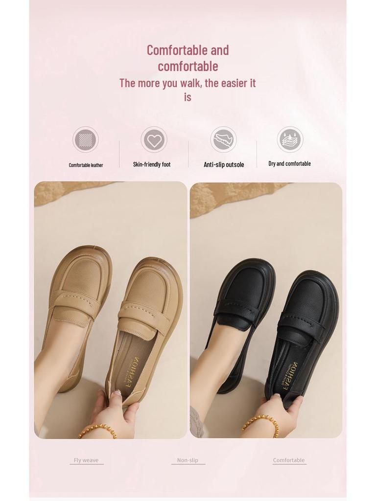 Women's Loafers 2025: Soft Sole Flat Heel Spring/Autumn Work Shoes