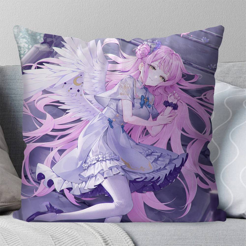 Misono Mika Anime Bblue Archive Pillow Case Fashion Square Pillowcase Bedroom Sofa Room Ins Decoration Leisure