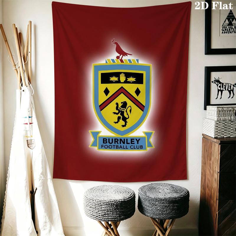 Burnley Fc Wall Tapestry Aesthetic Wall Hanging Printed Fabric Blanket Decorative Tapestries for Bedroom Living Room Home Decor