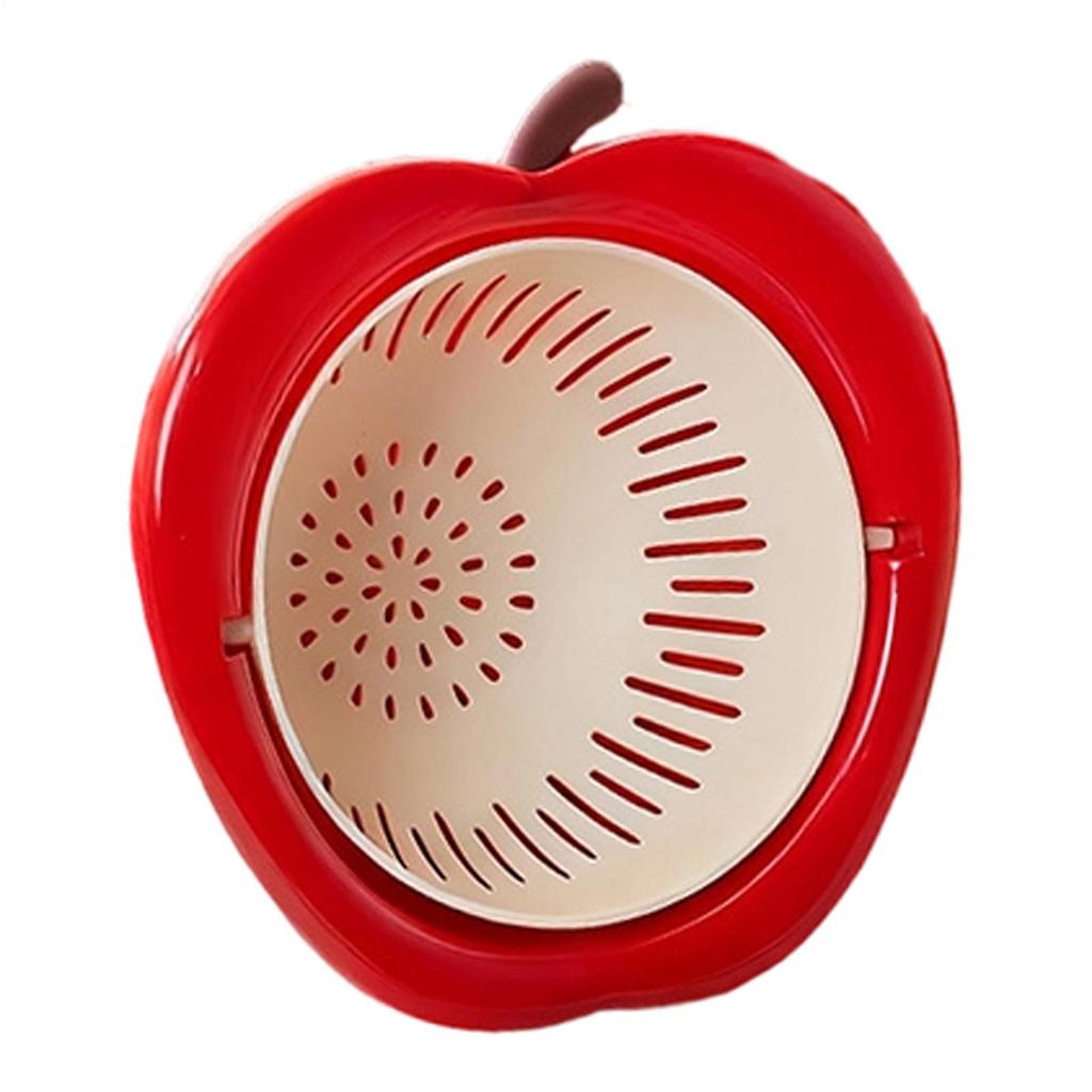 Двухслойная большая емкость для мытья овощей, забавная дуршлаг-корзина для слива фруктов, овощей, ягод, салата, пасты, Кухонная