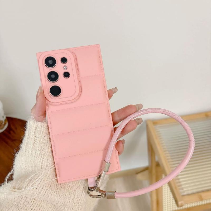 Мягкий силиконовый чехол для телефона цвета конфет для Samsung S25 Ultra S24 FE S23 Plus, кожаный ремешок из жидкого силикагеля для Galaxy S23 Ultra S22 S21 S20