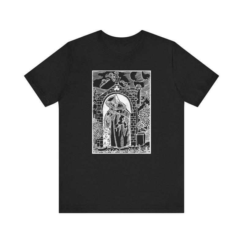 Футболка Hermit Engraving The Solitary Enjoy Solitude из 100% хлопка плотностью 230 г/м²