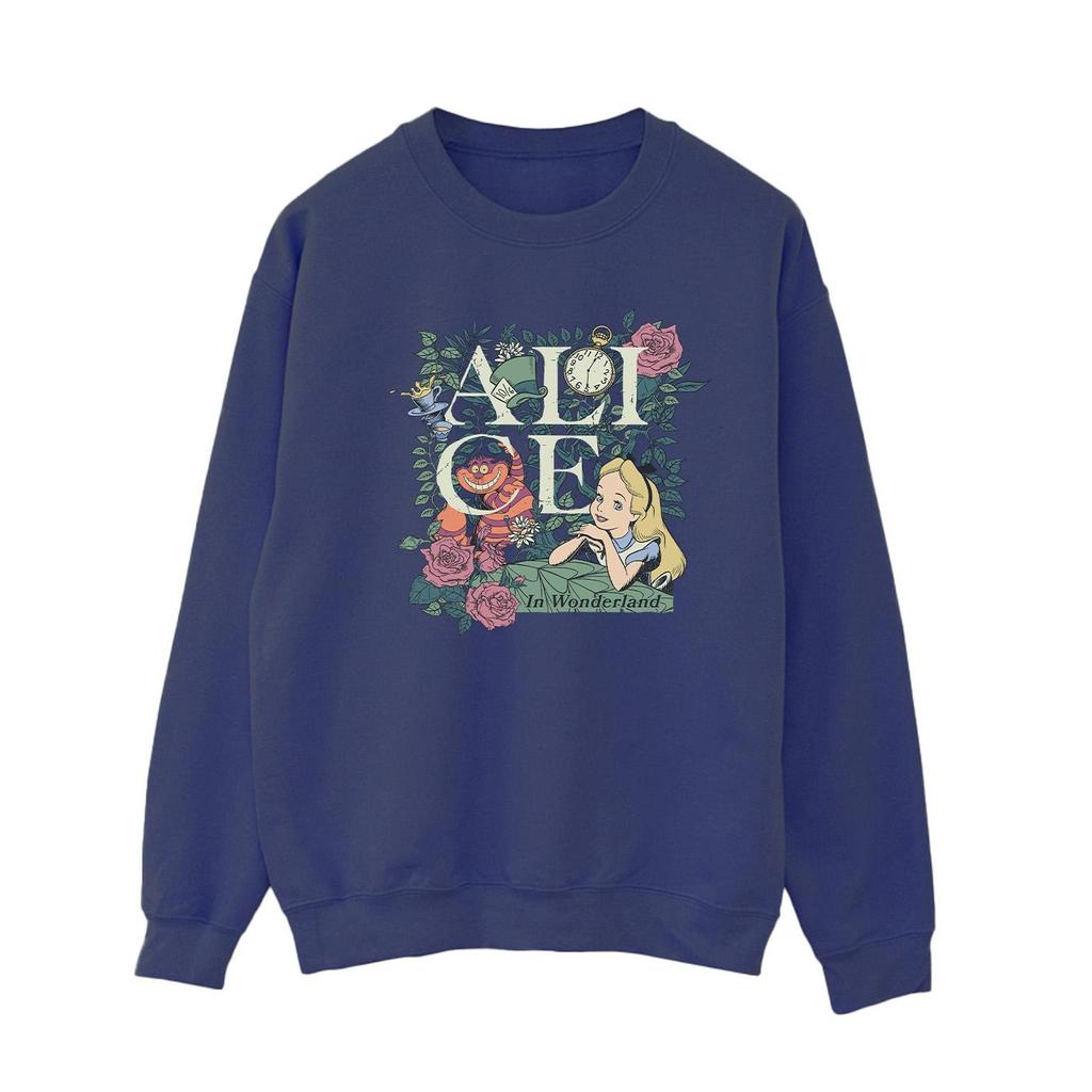 Disney Женская/женская толстовка «Алиса в стране чудес» с лиственным садом