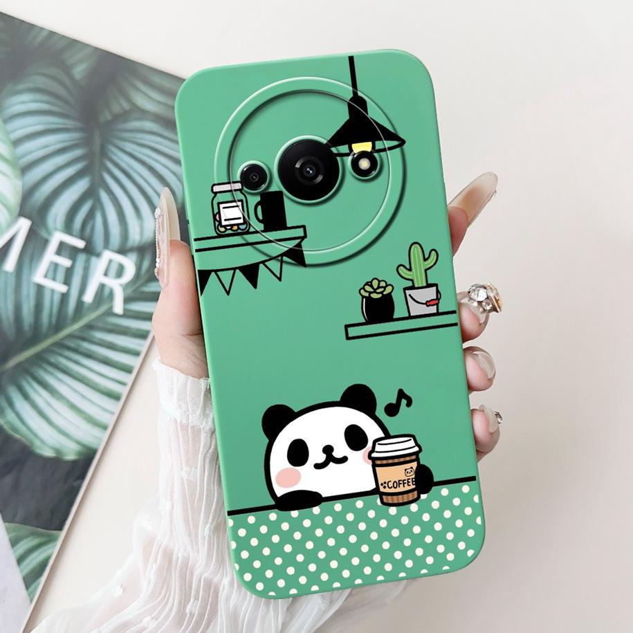 Чехол для Xiaomi Redmi A3 2024 Новый Модный Квадратный Силиконовый Цветочный Чехол для Защиты Объектива Камеры для Xiaomi Poco C61 RedmiA3 Бампер