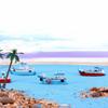 Home Aquarium Ornament Yacht Wooden Ship Micro Landscape Decor Boat Model Cake Decoration