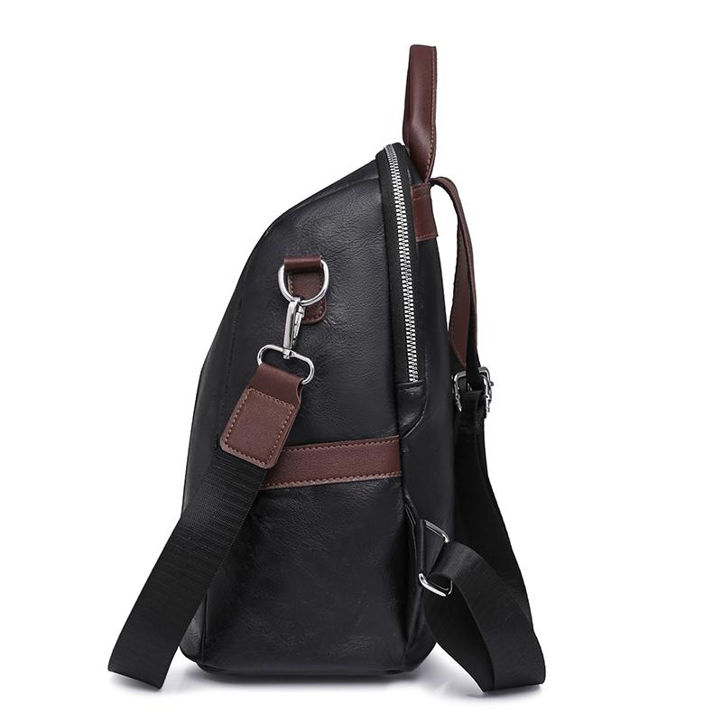 Женский мягкий кожаный рюкзак в стиле ретро с большой емкостью