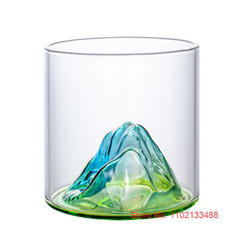 200 мл синие японские хрустальные бокалы, чашка для виски, Fuji Mountain, стакан для воды, чашка для водки, вина, стакан для бренди, кружка для кофе с молоком