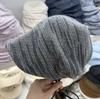 Вязаная полосатая шапка-колпак детская универсальная сумка головной убор от холода тонкая свободная для большой окружности головы подчеркивающая лицо маленькая шапка-пуловер мужская модная